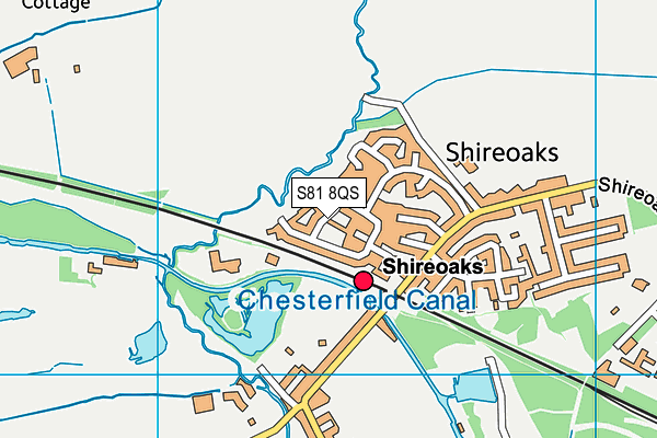 S81 8QS map - OS VectorMap District (Ordnance Survey)