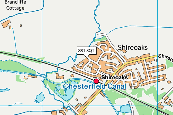 S81 8QT map - OS VectorMap District (Ordnance Survey)