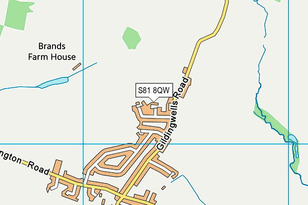 S81 8QW map - OS VectorMap District (Ordnance Survey)