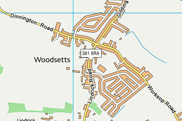 S81 8RA map - OS VectorMap District (Ordnance Survey)