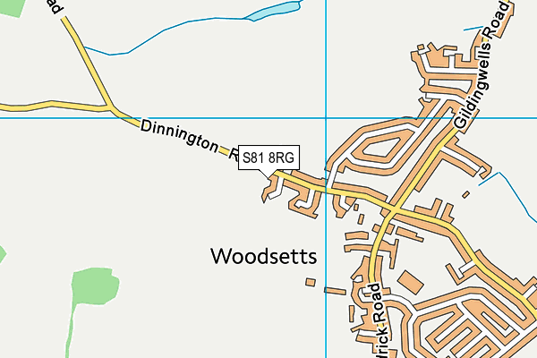 S81 8RG map - OS VectorMap District (Ordnance Survey)