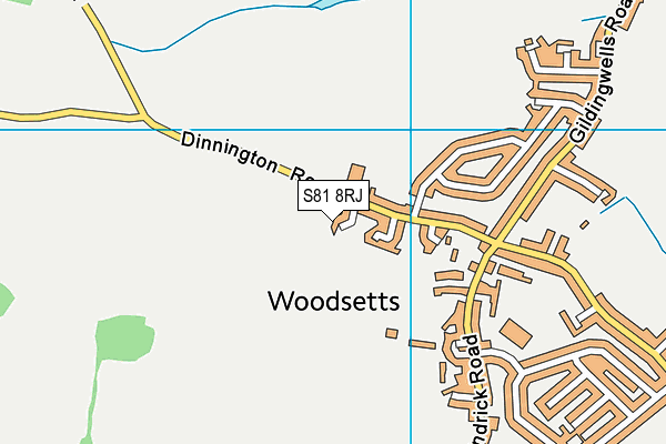 S81 8RJ map - OS VectorMap District (Ordnance Survey)