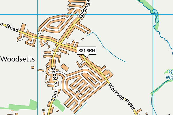S81 8RN map - OS VectorMap District (Ordnance Survey)