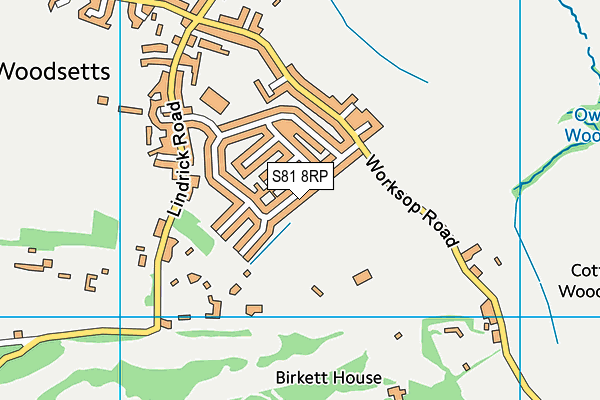 S81 8RP map - OS VectorMap District (Ordnance Survey)