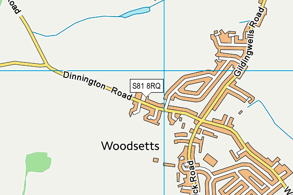 S81 8RQ map - OS VectorMap District (Ordnance Survey)