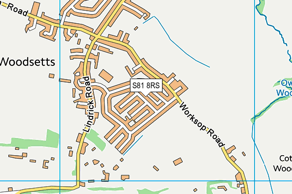 S81 8RS map - OS VectorMap District (Ordnance Survey)