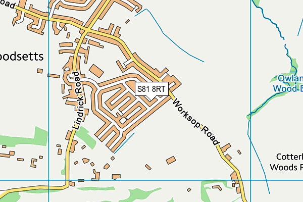 S81 8RT map - OS VectorMap District (Ordnance Survey)