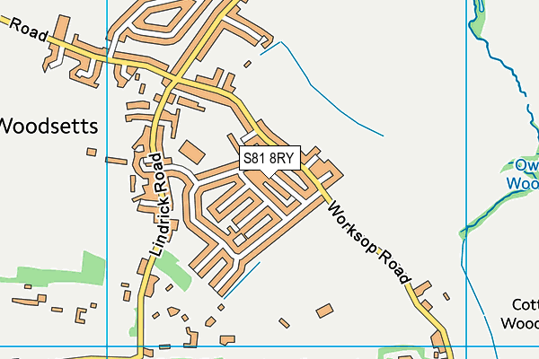 S81 8RY map - OS VectorMap District (Ordnance Survey)