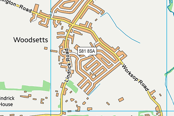 S81 8SA map - OS VectorMap District (Ordnance Survey)