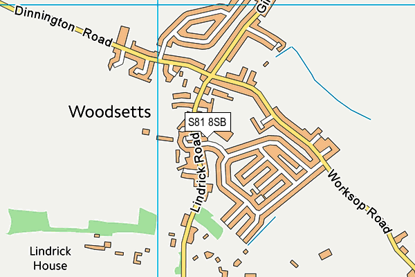 Woodsetts Primary School map (S81 8SB) - OS VectorMap District (Ordnance Survey)