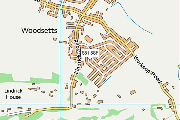S81 8SF map - OS VectorMap District (Ordnance Survey)