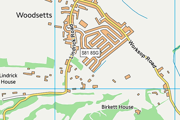 S81 8SG map - OS VectorMap District (Ordnance Survey)