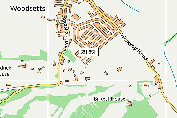 S81 8SH map - OS VectorMap District (Ordnance Survey)
