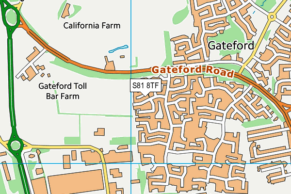 S81 8TF map - OS VectorMap District (Ordnance Survey)