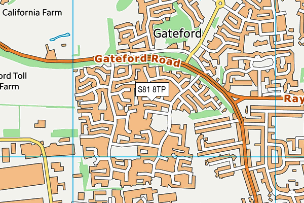 S81 8TP map - OS VectorMap District (Ordnance Survey)