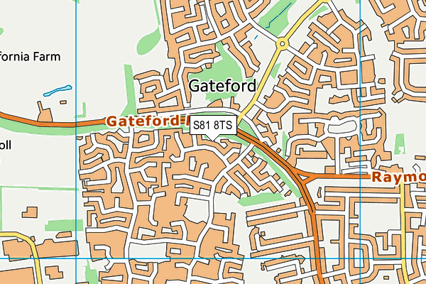 S81 8TS map - OS VectorMap District (Ordnance Survey)