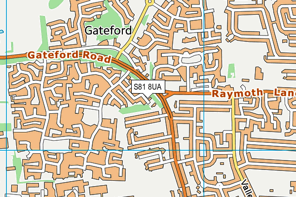 S81 8UA map - OS VectorMap District (Ordnance Survey)
