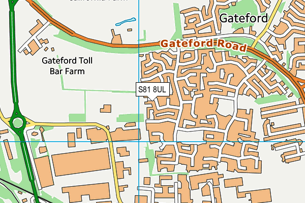 S81 8UL map - OS VectorMap District (Ordnance Survey)