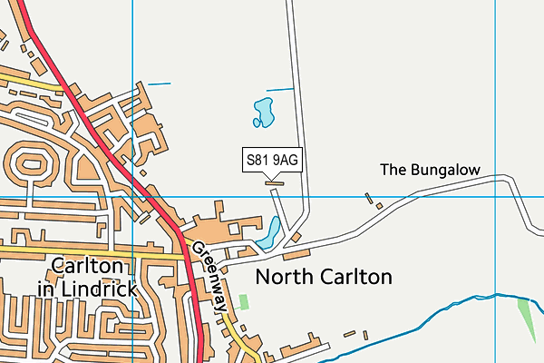 S81 9AG map - OS VectorMap District (Ordnance Survey)