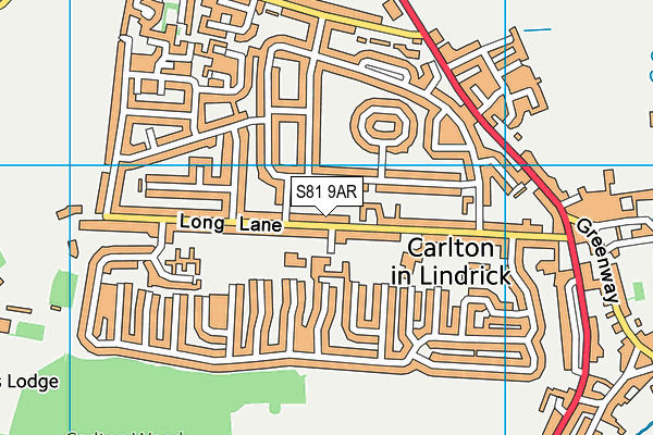 S81 9AR map - OS VectorMap District (Ordnance Survey)