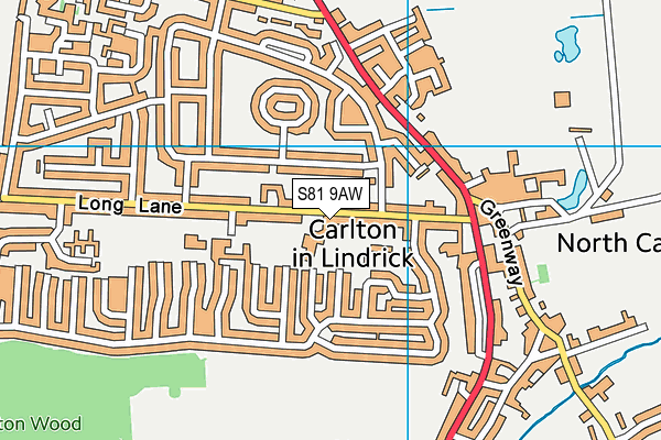 Kingston Park Academy map (S81 9AW) - OS VectorMap District (Ordnance Survey)