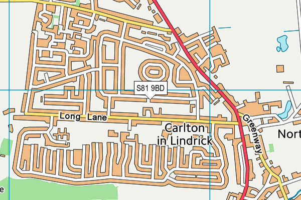 S81 9BD map - OS VectorMap District (Ordnance Survey)