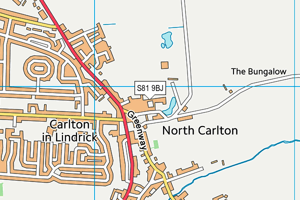 S81 9BJ map - OS VectorMap District (Ordnance Survey)