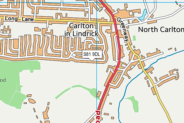 S81 9DL map - OS VectorMap District (Ordnance Survey)