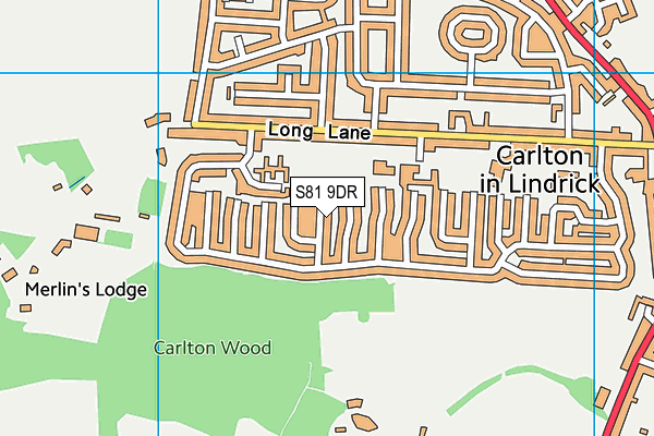 S81 9DR map - OS VectorMap District (Ordnance Survey)