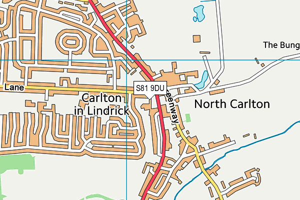 S81 9DU map - OS VectorMap District (Ordnance Survey)