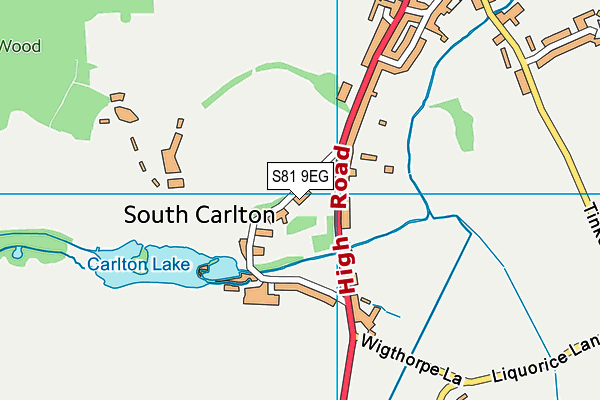 S81 9EG map - OS VectorMap District (Ordnance Survey)