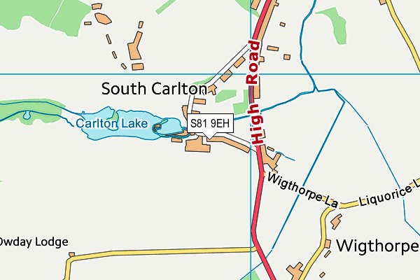 S81 9EH map - OS VectorMap District (Ordnance Survey)