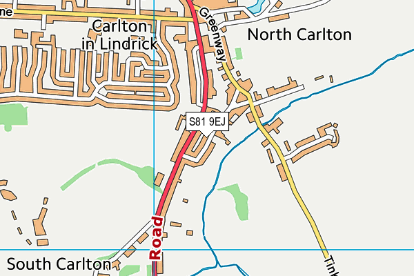 S81 9EJ map - OS VectorMap District (Ordnance Survey)