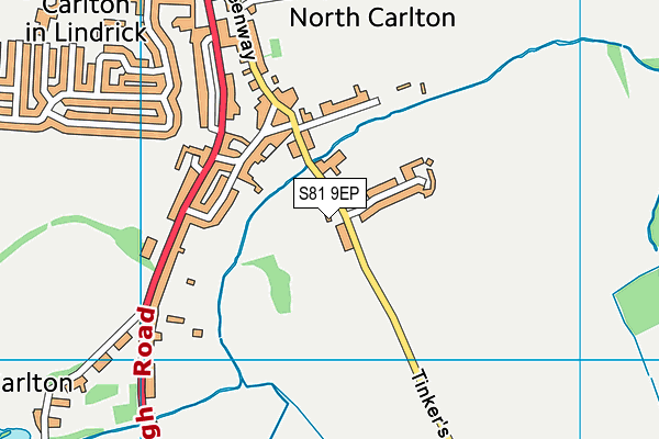 S81 9EP map - OS VectorMap District (Ordnance Survey)