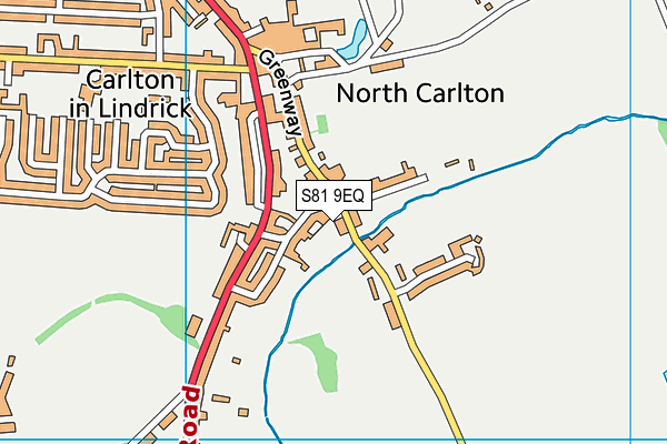 S81 9EQ map - OS VectorMap District (Ordnance Survey)