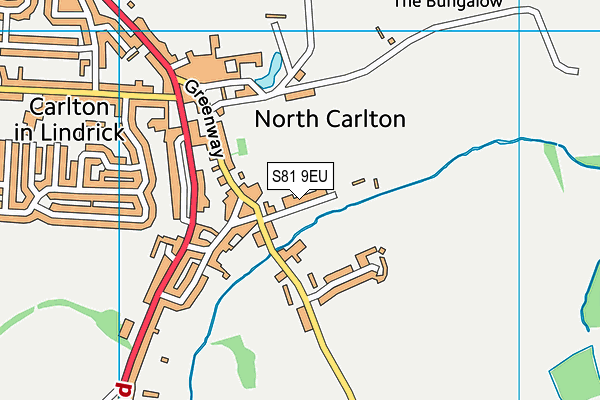 S81 9EU map - OS VectorMap District (Ordnance Survey)