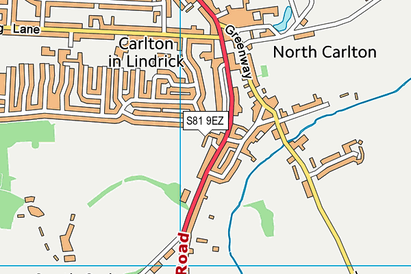 S81 9EZ map - OS VectorMap District (Ordnance Survey)