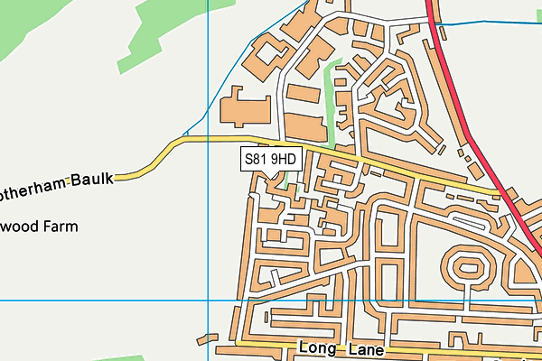 S81 9HD map - OS VectorMap District (Ordnance Survey)