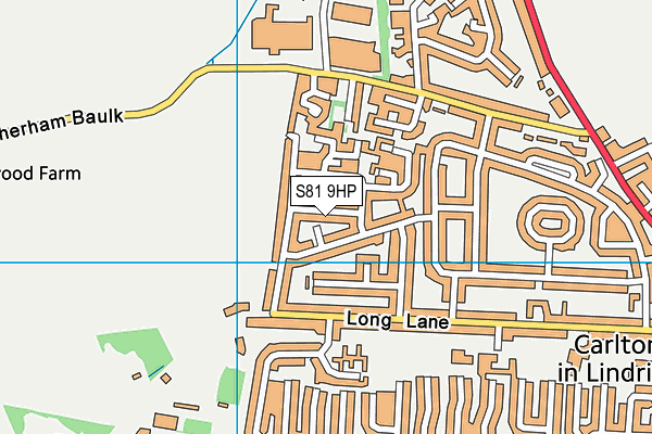 S81 9HP map - OS VectorMap District (Ordnance Survey)