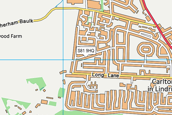 S81 9HQ map - OS VectorMap District (Ordnance Survey)