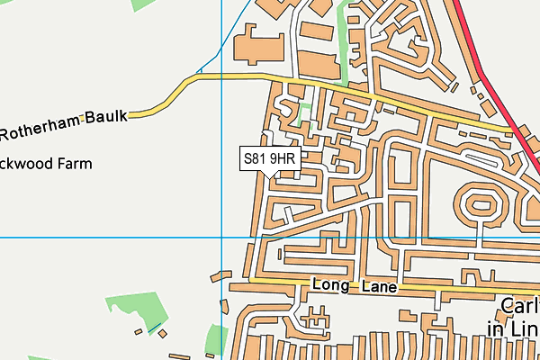 S81 9HR map - OS VectorMap District (Ordnance Survey)