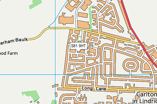 S81 9HT map - OS VectorMap District (Ordnance Survey)