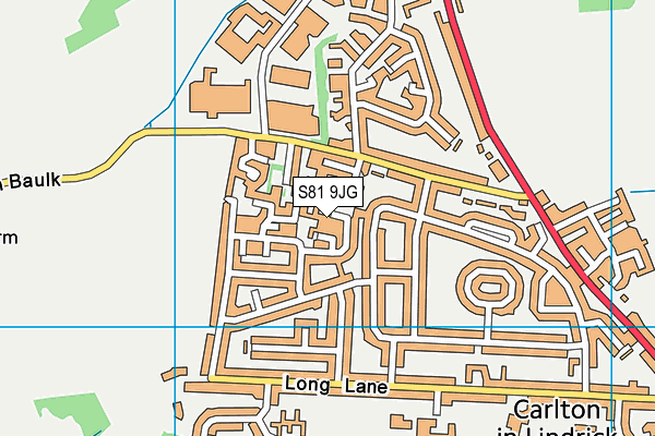 S81 9JG map - OS VectorMap District (Ordnance Survey)