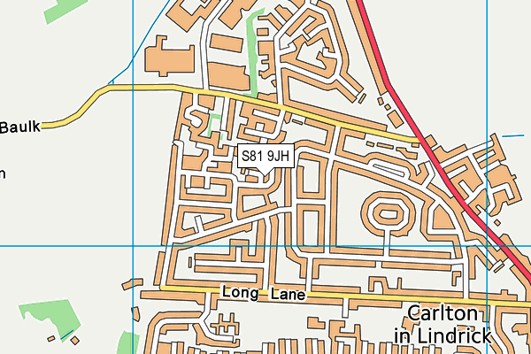 S81 9JH map - OS VectorMap District (Ordnance Survey)
