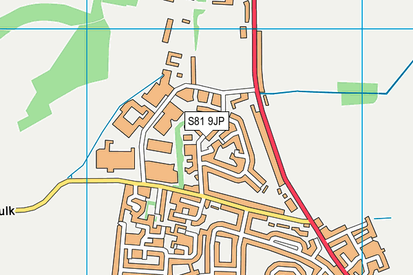 S81 9JP map - OS VectorMap District (Ordnance Survey)