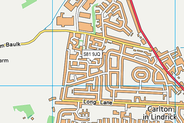 S81 9JQ map - OS VectorMap District (Ordnance Survey)
