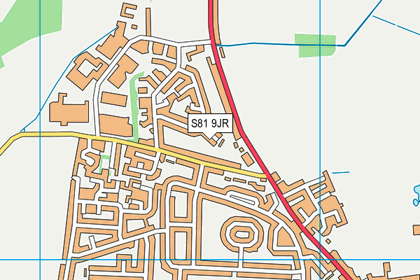 S81 9JR map - OS VectorMap District (Ordnance Survey)