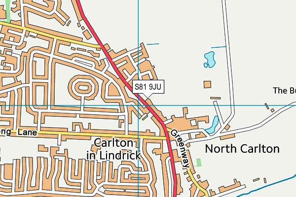 S81 9JU map - OS VectorMap District (Ordnance Survey)