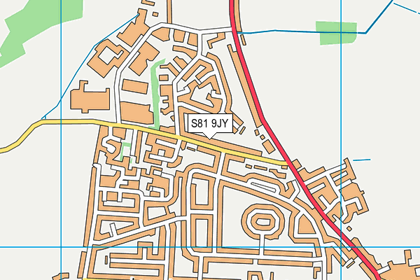 S81 9JY map - OS VectorMap District (Ordnance Survey)