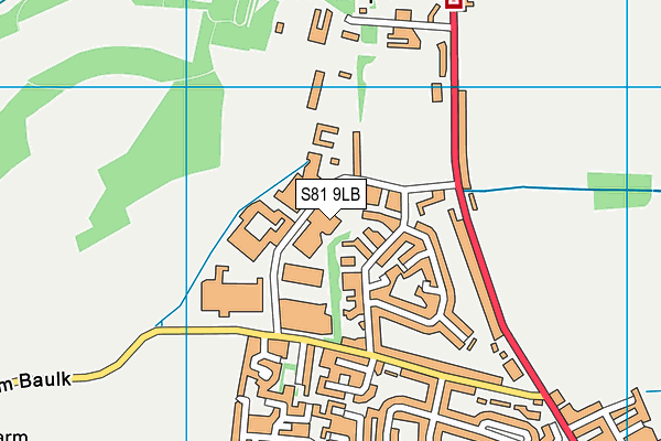 S81 9LB map - OS VectorMap District (Ordnance Survey)